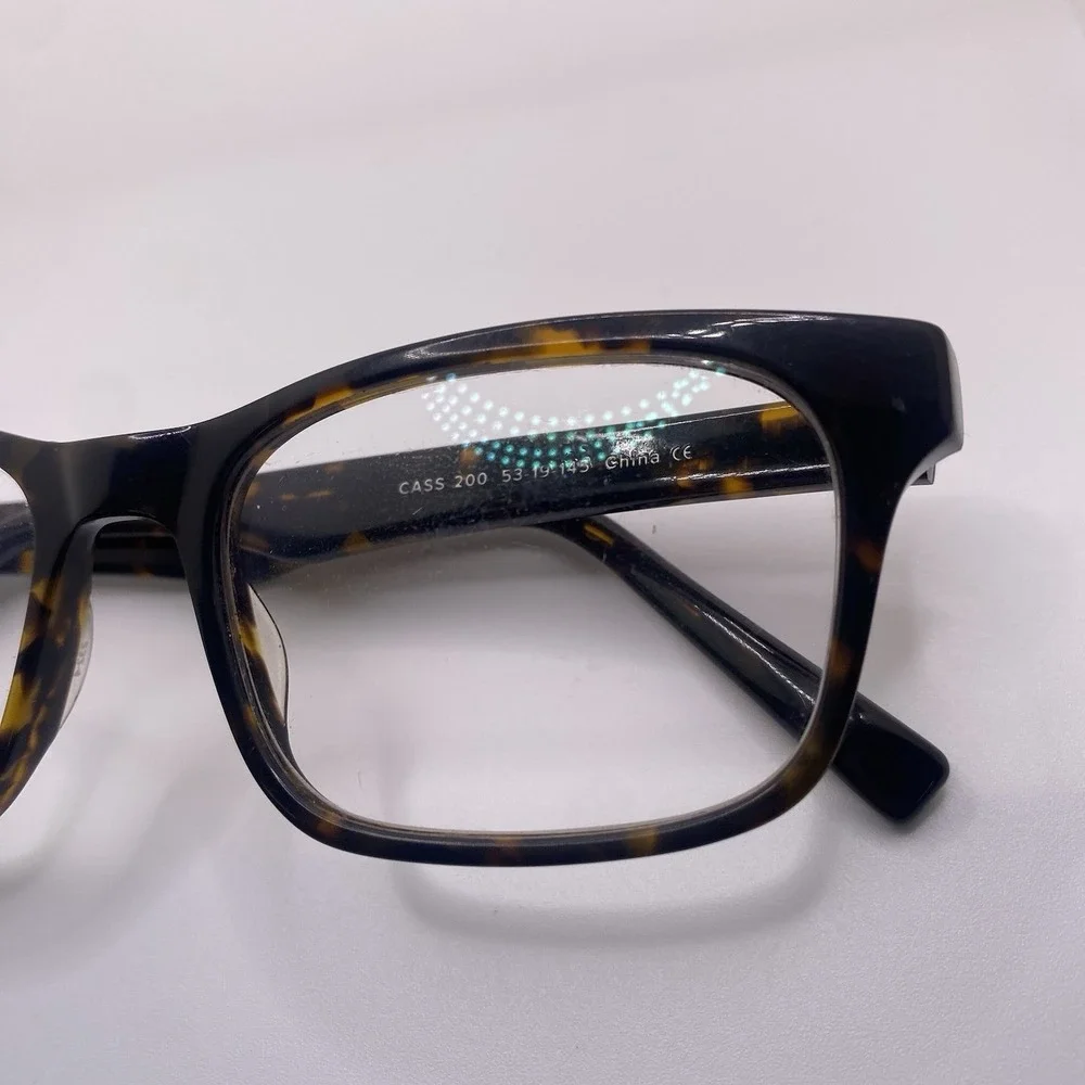 Warby Parker Eyeglasses FRAME ONLY Cass 200 53-19-145 Dark Tortoise 842